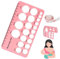Nursi Luna Nipple Ruler for Flange Sizing, Nipple Measurement Tool for Flanges, Silicone and Soft Nipple Flange Measure Tool, Breast Pump Nipple Size Ruler for New Mothers