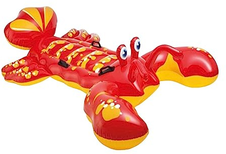 harayaa Galleggiante Gonfiabile per Piscina, Zattera Da Nuoto, Galleggiante Da Spiaggia, Salvagente per Sport Acquatici, Aragosta 213x137cm