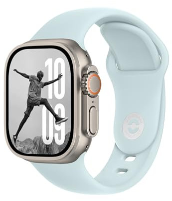 DONEGANI SB para Correa Apple Watch Se Ultra 2 40mm 44mm 46mm 42mm 45mm 41mm 38mm 49mm Series 10 9 8 7 6 5 4 3 Mujer Hombre Original Pulsera Strap Azul Glaciar