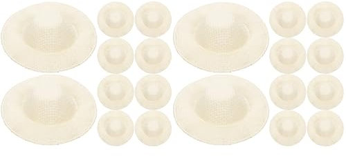 COHEALI 20 STK Mini-Hut Mexikanischer Sombrero Mini- -hüte Kleine Hüte Für Puppe Strohhüte Für Puppe Mini-Sachen Minihüte Für Puppe Mini-hüte Stoff Schreibtisch Hut Mit Breiter Krempe