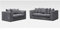 Cord Corner Sofa Jumbo 3 2 Seater Grey Brown Coffee Cream Suite Armchair Chair 6 COLOURS (3 SEATER, CHARCOAL GREY)