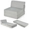RELAX4LIFE Schlafsofa Klappbar, Gästematratze 15cm Dicke Schaumstoff, Schlafsessel mit Abnehmbarem & Waschbarem Bezug, Bodensofa Gepolstert 190x71cm, Klappmatratze für Zuhause Camping & Reise (Grau)