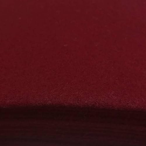 Walkloden Wollstoff Wollwalk Wollfilz Loden uni Stoff ab 0,5m x 1,45m Meterware, Farbe:bordeaux