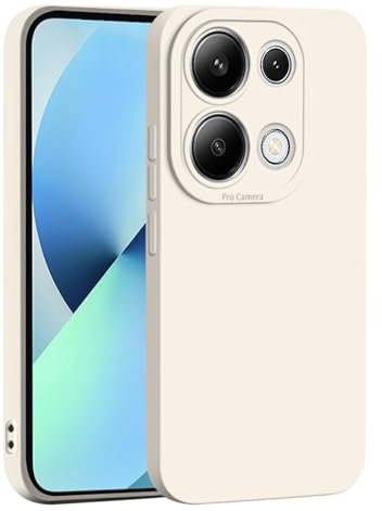 PanXCase Cover per Xiaomi Redmi Note 13 Pro 4G / Poco M6 Pro - Custodia Silicone Sottile Morbida Leggera, Protezione Fotocamera Antiurto Antiscivolo Antigraffio Case (Bianco)