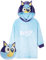 BlueY Mädchen Oversized Hoodie Decke, Fleece Pullover Kuscheldecke mit Kapuze - Geschenke für Kinder (Blue Cushion, 4-6 Jahre)