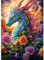 TOSTOG Diamond Painting für Erwachsene,Drache und Blume 5D Diamant Painting Kits Bilder,DIY Diamant Malerei Diamond Painting Bilder Set 30x40cm für Wanddekor