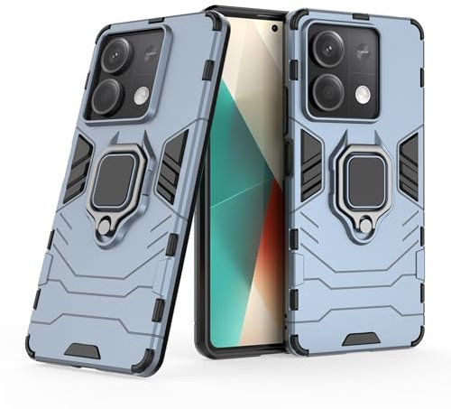 Max Power Digital Coque pour Xiaomi Redmi Note 13 5G Housse Antichoc avec Anneau Rotatif Aimant Etui Magnétique Rigide Dure Armure Bague Support Armure Renforcée (Xiaomi Redmi Note 13 5G, Marine)
