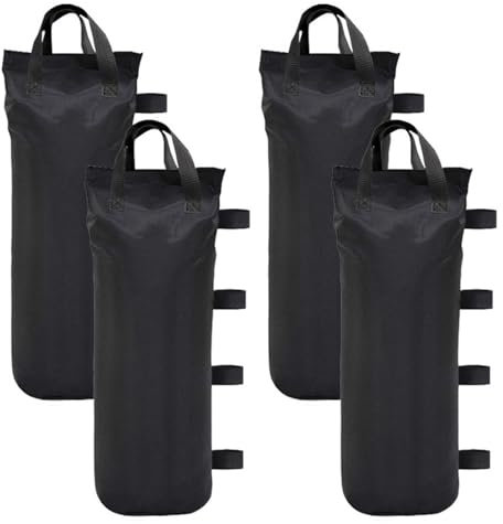 Set of 4 Gazebo Sand Weights Bags 800D Heavy Duty Weights for Gazebo Industrial Sand Bags Weight with PVC Coating Inside for Any Pop Up Tent Gazebo Tent Parasols Garden Gazebos