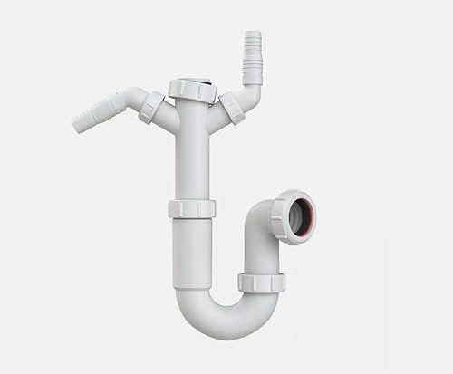 Taps2Traps Universal 1½ Kitchen Sink Trap with Twin Adjustable Appliance Discharge Nozzles
