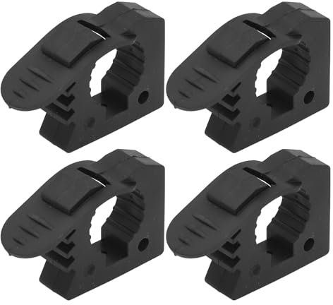 LOCADENCE Lot de 4 pinces en caoutchouc, support de pelle pour galerie de toit, kit de montage de pince pour support de pelle de serrage de 30 à 40 mm, capacité de de 11 kg
