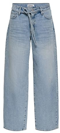 ONLY Female Straight-Fit Jeans ONLGIANNA Mittlere Taille Ballon Schnitt Jeans