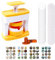 KBIBCK Button Maker Badge Machine 55mm, Buttonmaschine, Button Press Machine, DIY Button Maker, Abzeichen Macher Maschine mit 48 Kunststoff-Button-Teilen und 48 Musterpapier für Geschenke und Party