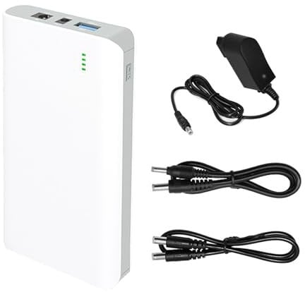 MXJFYY 15600mAh 57Wh Batteria ricaricabile agli ioni di litio Power Bank con caricabatterie Uscita 12V 9V DC e 5V USB, per strisce LED, nastri luminosi, laptop, telecamere CCTV e altro 9-12,6 V DC5521