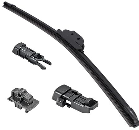 cartrend Flachbalkenwischer FB38, Länge: 380mm, Auto Scheibenwischer aerodynamisch, Wischerblatt für Frontscheibe, schwarz, 1 Stück