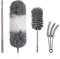 Telescopic Duster with Extension Pole Up to 100 Inch, Reusable Bendable, Washable Lightweight Long Handled Extendable Dusters for Cleaning Cobwebs Ceilings Fans