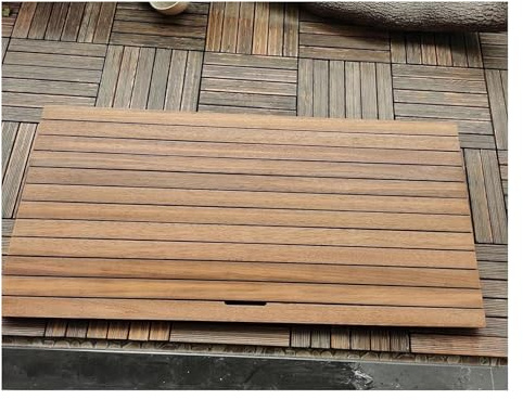 TAIPINGOZ Caillebotis de Douche Bois, Plancher surélevé imperméable for Salle de Bain, douches intérieures et extérieures, Plateforme de Pied Polyvalente à l'intérieur(70x80x3.2cm (27.6x31.5x1.2in))