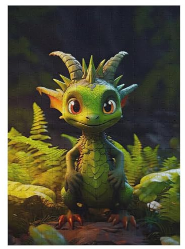 Puzzles Für Erwachsene, 300 Teile, Dragon, Kreative Holzpuzzles, Praktisches Spiel, Familiendekoration 42×30cm