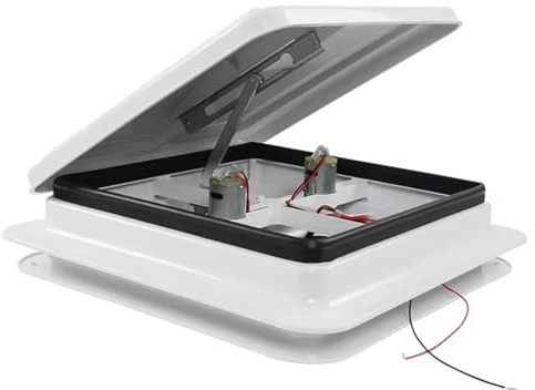 RV Trailer Roof Vent Fan, 12V Waterproof Skylight, Campervan Ventilation Solution