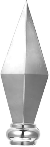 GANAZONO Fahnenmastkopf aus Aluminiumlegierung Dekorativer Silber