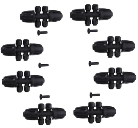 TOYANDONA Raccordo di Distribuzione Irrigazione a 6 Uscite per Condotti 1/4 Pollice