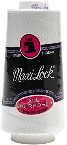 American & Efird Maxi-Lock Cone Thread, 3000-Yard, White