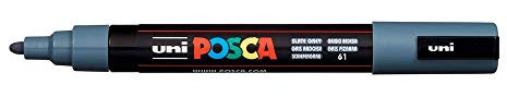 Uni Posca Marker PC-5M Paint Glass Pen Fine Bullet Tip 2.5mm Slate Grey