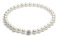 Schmuckwilli Perlenkette für Damen Magnetverschluß - 42cm Länge mit 12mm großen weißen runden Mallorca Perlen - Muschelkernperlen Kette für jeden Anlass - die Halskette Pearl Necklace für Frauen