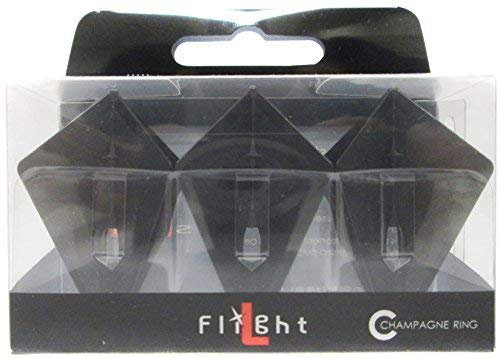PerfectDarts 1 Set L Style Champagne Dart Flights Astra SCHWARZ