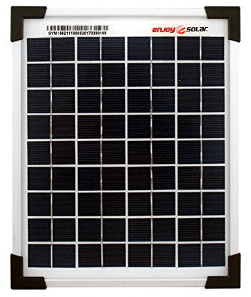 Enjoy solar Poly 5 W 12V Panel Solar Policristalino Módulo Fotovoltaico Ideal para Autocaravana, Vivienda de Jardín, Barco.