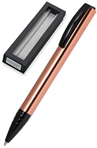 Online 36050 Drehkugelschreiber Vision Magic mit internat. Großraummine Strichstärke M (mittel), Schreibfarbe schwarz, aus Aluminium im Metallic-Look, in hochwertiger Geschenkbox | Farbe: Rosegold