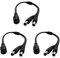 DZYDZR 3 pcs DC 12V Kabel Splitter 5,5 x 2,1mm Hohlstecker Buchse 22AWG Kupferdraht 1 Weiblich zu 2 Männlich Y-Kabeld DC