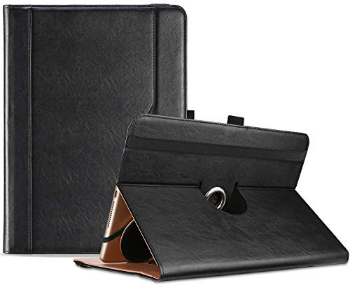 ProCase Universal Hülle 9 9.7 10 10.1 Zoll Tablet Schutzhülle mit 360 drehbarem Ständer und mehrere Blickwinkel für Android Touchscreen Tablet, Samsaung Galaxy Tab A, Lenovo Tab -Schwarz