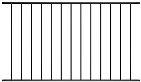 Panneau de clôture Acier enduit de poudre 1,7x0,75 m Noir