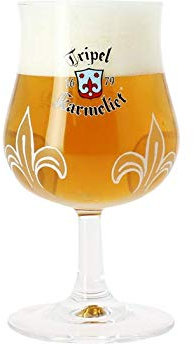 Karmeliet Tripel Beer Verre à calice nucléé 25 cl Novice Verre à bière officiel Tripel