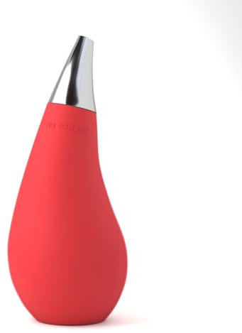 Seifenspender in Tropfenform, für Küche, Bad, Arbeitsplatte, Quetschflasche, 200 ml, Rot