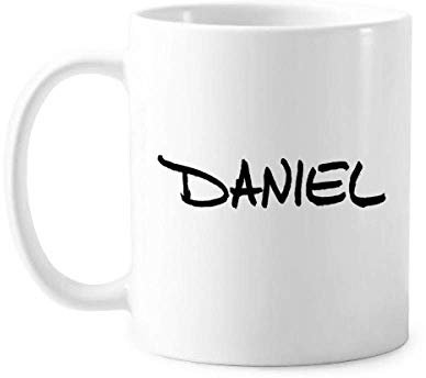 Tasse mit Aufschrift Daniel, Keramik, Kaffee, Porzellan, Geschirr