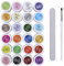 UV Nail Glue, 30 Couleurs Semi-permanentes Gel Nail, UV LED Nail Glue Kit, Gel Couleur Ongle UV Art Pigment 30 Couleurs x 5ml + Pinceau + Limes à Ongles, Nail Art pour Salon Pratique et Cadeau
