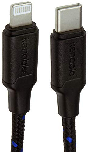 Tressé 20AWG USB PD Type C vers 8 Broches Rapide Charge Chargement câble 1,5 m [1.5 mètre/1,5m]