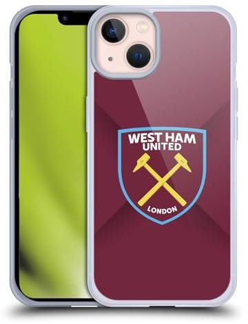 Head Case Designs Offizielle West Ham United FC Farbverlauf Crest Gelhülle [Militärischer Schutzgrad] Kompatibel Mit Apple iPhone 13 Und Kompatibel Mit MagSafe