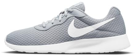 NIKE Men's Tanjun Sneaker, Wolf Grey White Barely Volt Black, 7 UK