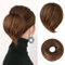 BARSDAR Haarteil Hair Extensions Haarknoten-Pferdeschwanz-Verlängerung,Gerades synthetisches Haarteil, kurzes Pferdeschwanz-Brötchen, Haarschmuck einfach Scrunchie für Frauen 4/30#