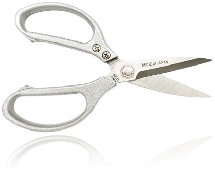 TONMA Kitchen Scissors All Purpose [Made in Japan] Effortless Cutting, Quality Japanese Ergonomic Handle Heavy Duty Poultry Shears for Herbs, Chicken, Food, Office, Leather