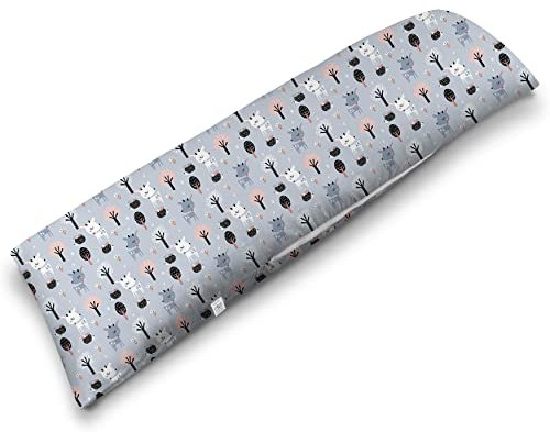 ekmTRADE Seitenschläferkissen 40x145cm Langkissen ergonomisches Schlafkissen, erholsamen Schlaf optimale Druckentlastung, Körperanpassung, für Schwangere, Stillende & Allergiker (45, Kissen mit Bezug)