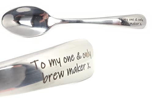 Personalised Teaspoon, Engraved Stainless Tea Spoon, Custom Spoon Etched with Name or Message, Gift Ideas, Budget Present Idea