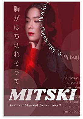 BURR Mitski-Poster, Wandkunst für Wohnzimmer, Schlafzimmer, Büro, Heimdekoration, Büro, Wandkunst, Zuhause, Fitnessstudio, Poster, Leinwandbild, 20 x 30 cm