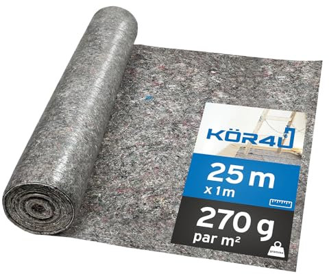 kör4u Malervlies 25m, 270g Abdeckvlies – Staubdichtes, Rutschfestes Malervlies für Renovierungen, Umzüge und Heimwerkerprojekte
