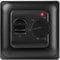Analogue flush-mounted thermostat Room thermostat with external floor sensor for electric underfloor heating - Min./max. temperature limit - MST1 black