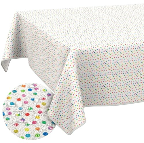 Stoff Tischdecke Tischwäsche Textil Tischtuch Baumwolle Polyester Gewebe abwaschbar pflegeleicht, in rund oval eckig Mimi 90x130cm mit Saum (Eingefasst)