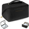 Borsa Cosmetica da Viaggio, GeeRic Pochette Trucchi Grande Capacità in PU Impermeabile Ampia Apertura Portatile Beauty Case Multifunzionale Borsa da Toilette Organizer con Scomparti per Trucchi Nero