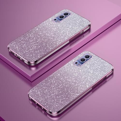 Verlaufsglitzer Elektroplattierte Transparente Hülle Kompatibel mit vivo Y52 5G/Y72 5G Case TPU Schlankem StoßFestem Handyhülle